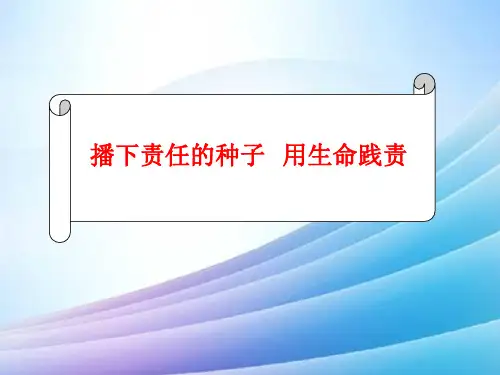 九政第五课第二节第三节播下责任的种子用生命践责最新实用版