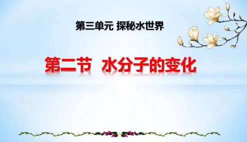 水分子的变化ppt课件