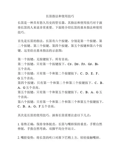 长笛指法和使用技巧
