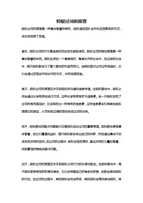 蚂蚁过河的原理