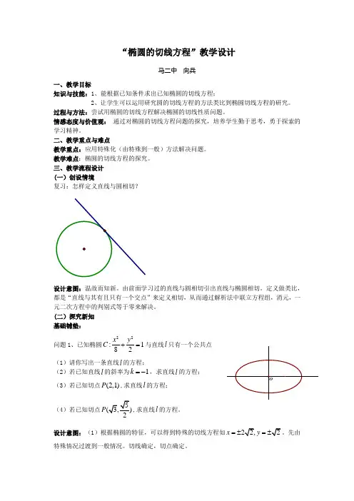 专题_椭圆的切线方程