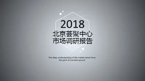 北京荟聚中心市场调研报告 PPT