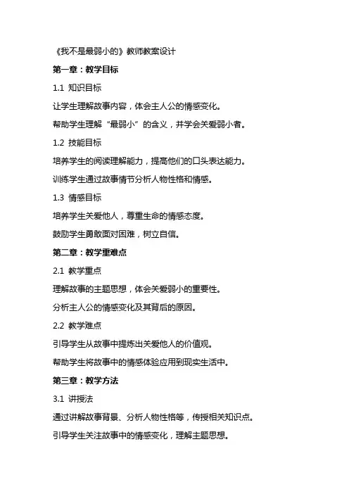 《我不是最弱小的》教师教案设计