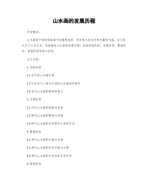 山水画的发展历程