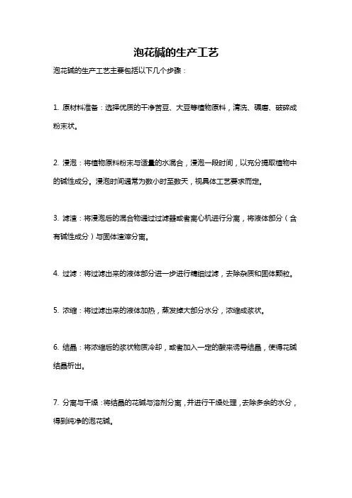 泡花碱的生产工艺