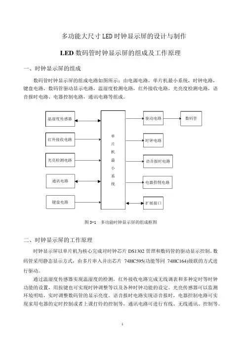 第一讲 电子钟的组成及工作原理