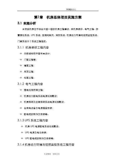 标准B级机房屋建设设实施方案_精典案例