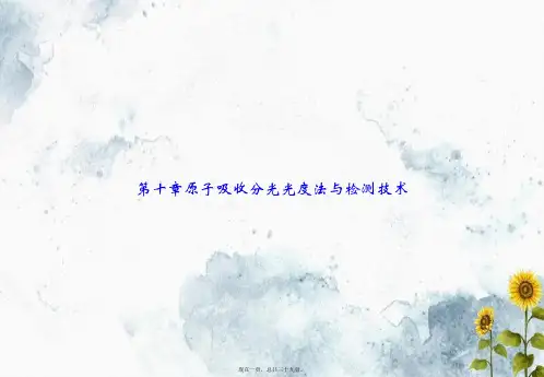 第十章原子吸收分光光度法与检测技术2讲课文档