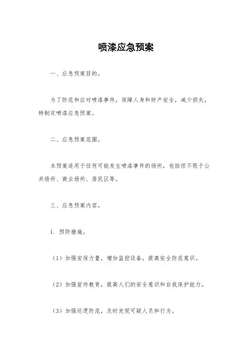 喷漆应急预案