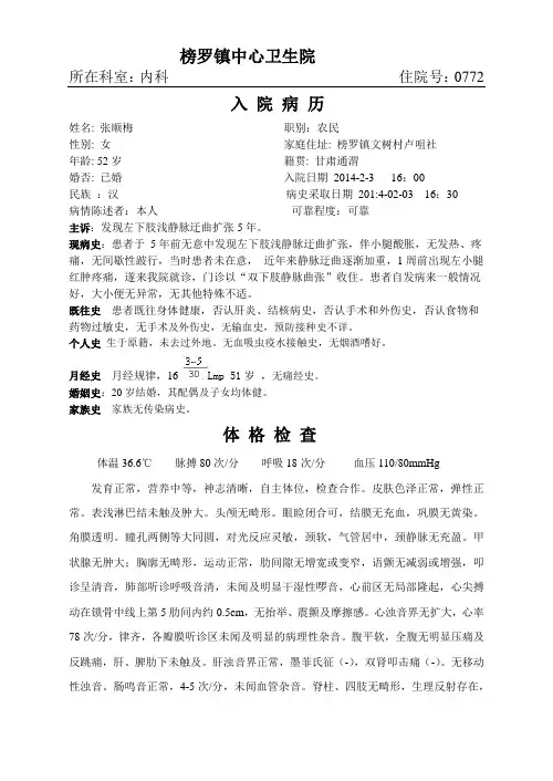 左侧大隐静脉曲张(钟荷凤2)1