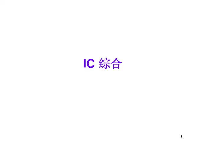 第六章_可编程器件_IC systhesis_IC逻辑综合