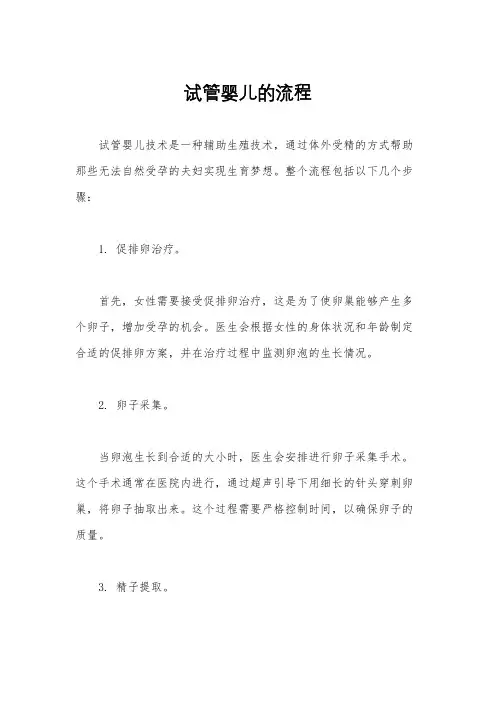 试管婴儿的流程