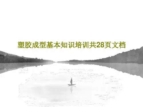 塑胶成型基本知识培训共28页文档PPT文档共30页