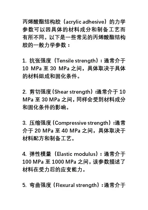 丙烯酸酯结构胶