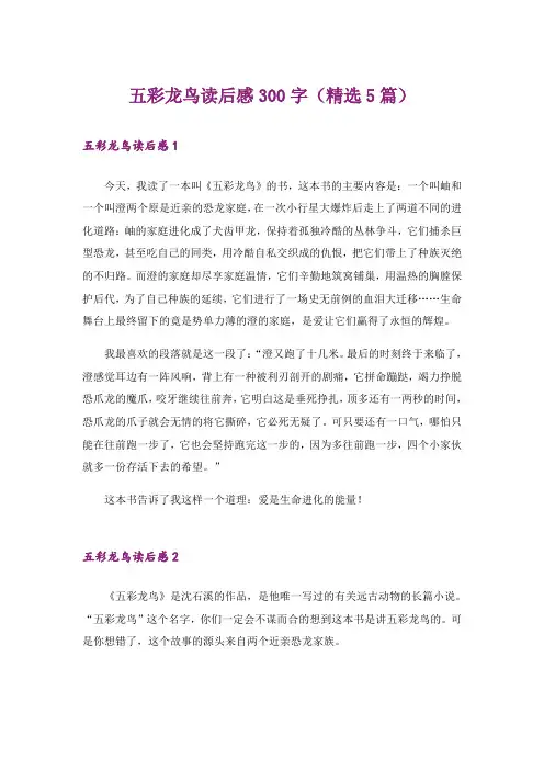 五彩龙鸟读后感300字(精选5篇)