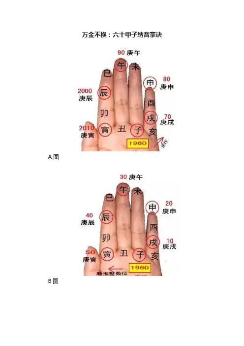 万金不换：六十甲子纳音掌诀