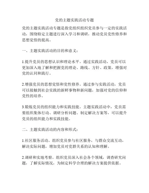 党的主题实践活动专题