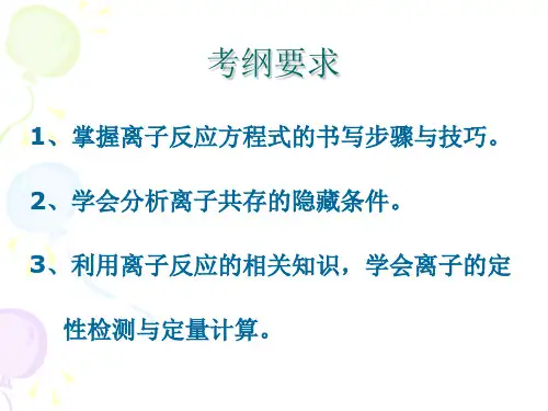 离子反应讲解复件1