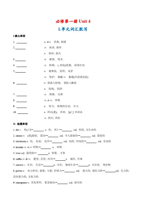 Unit4词汇练习
