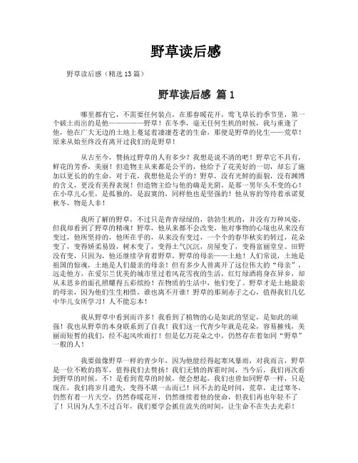 野草读后感