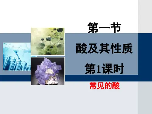 鲁教版九年级化学下册第七单元第一节 酸及其性质公开课一等奖优秀课件