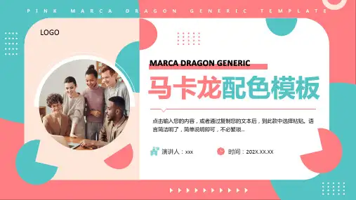 马卡龙配色总结汇报PPT通用模板