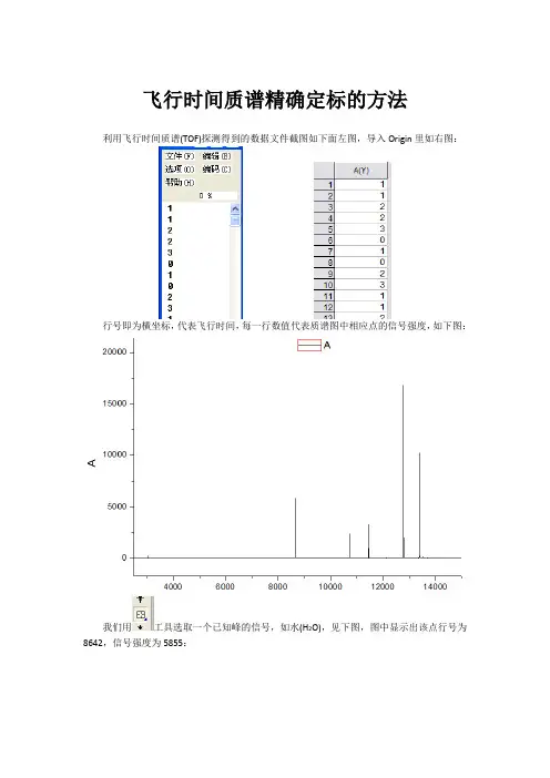 飞行时间质谱精确定标的方法