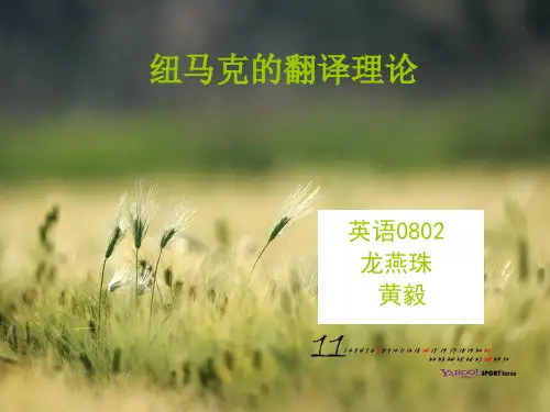 纽马克的翻译理论