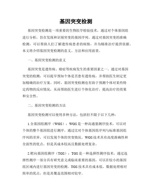 基因突变检测