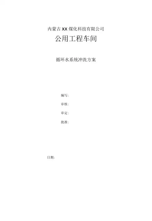 循环水系统冲洗方案