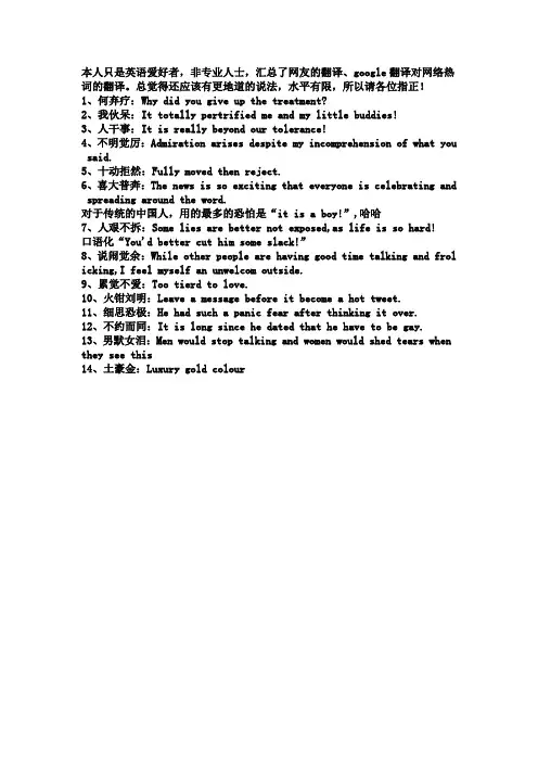 2013热词翻译