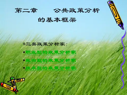 公共政策分析的基本框架