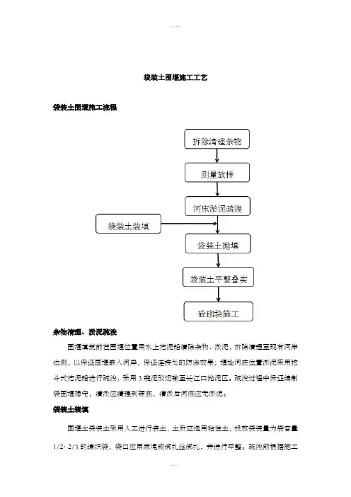 袋装土围堰方案