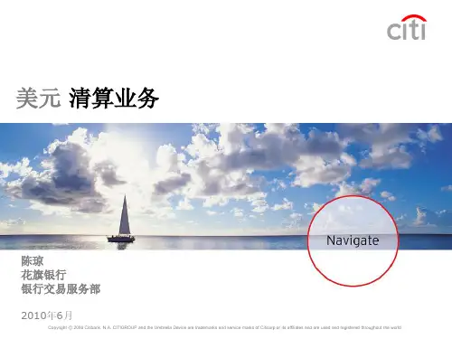 USD clearing - CCB花旗美元清算PPT