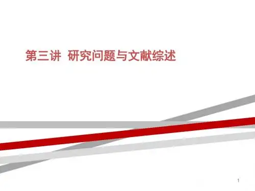 研究问题与文献综述.ppt