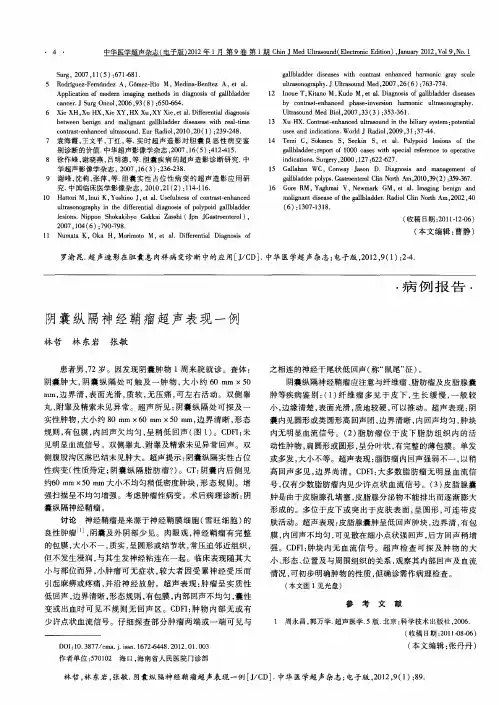 阴囊纵隔神经鞘瘤超声表现一例