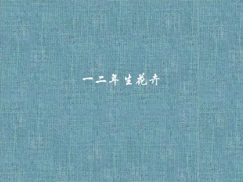 花卉学课件第七章 一二年生花卉
