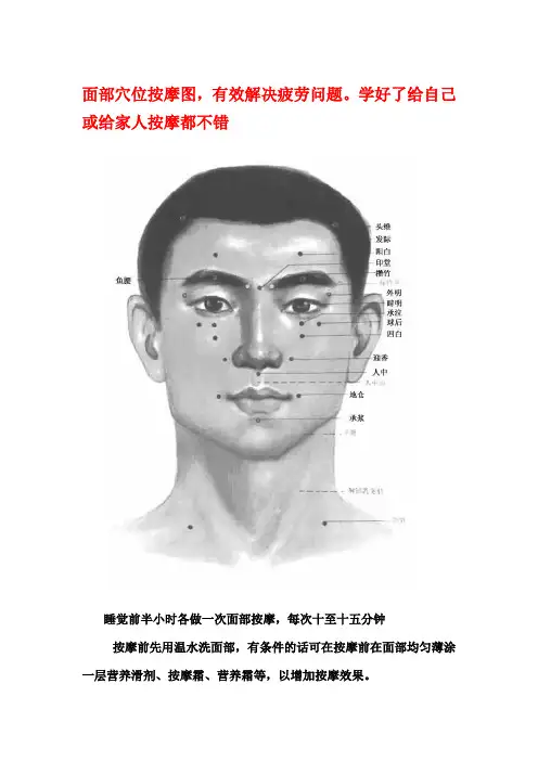 面部穴位按摩图111