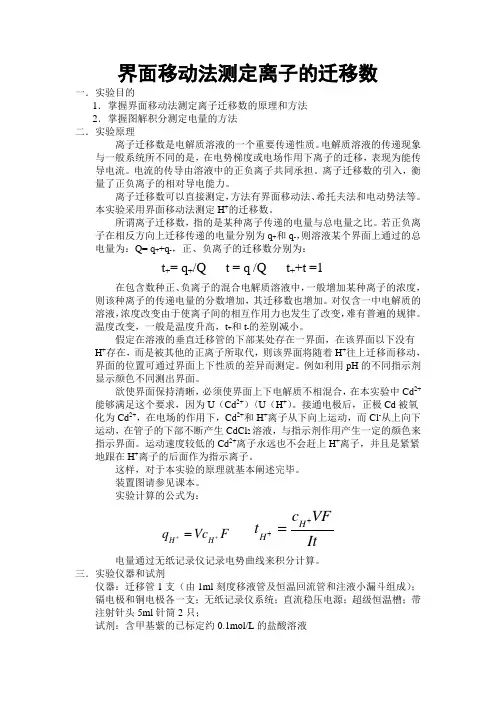 物理化学实验实验报告九
