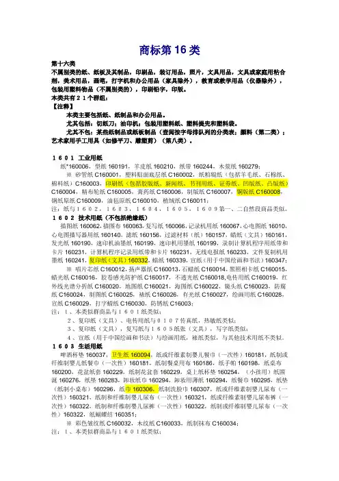 16类商标