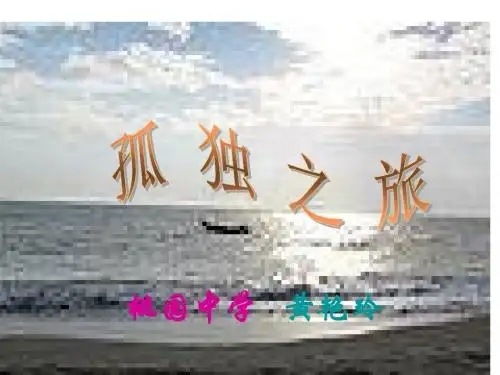孤独之旅公开课课件