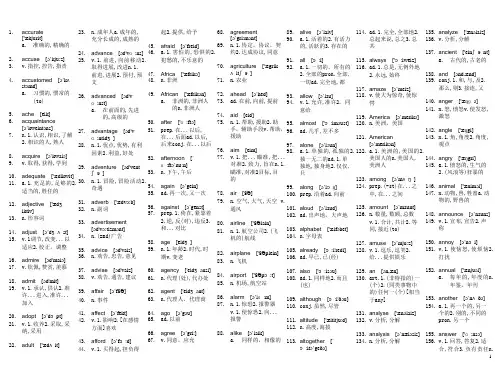 专升本英语单词表(带音标最新修改版)1