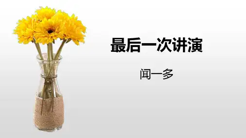 第13课《最后一次讲演》课件(共22张PPT)2022—2023学年部编版语文八年级下册