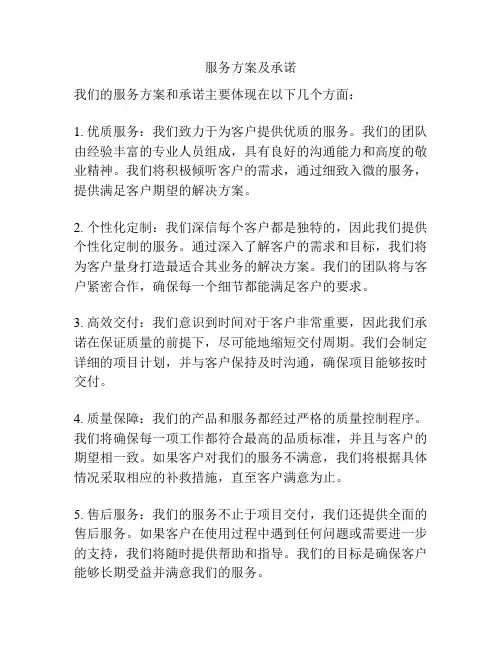 服务方案及承诺