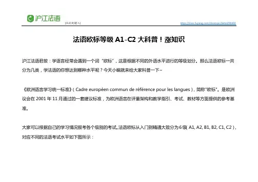 法语欧标等级A1-C2大科普!涨知识