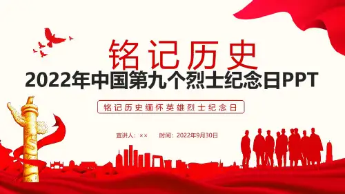 宣讲学习中国烈士纪念日PPT课件