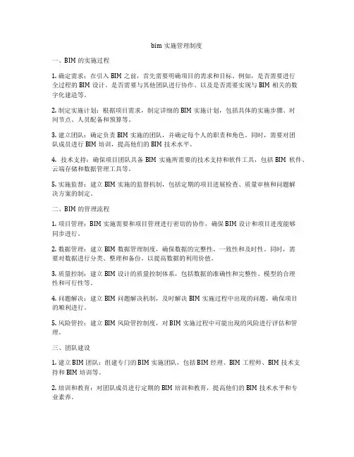 bim实施管理制度