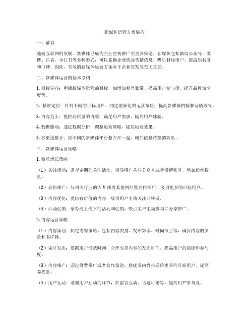 新媒体运营方案架构