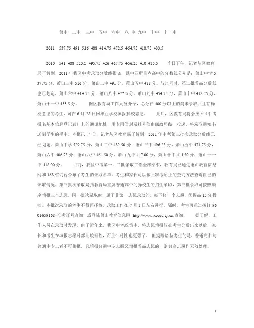 萧中  二中  三中  五中  六中  八 中 九中  十中  十一中