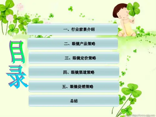 时尚眼镜营销策略PPT课件